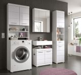 Badmbel Set 4-teilig Shawn in wei Hochglanz Badkombination 190 x 191 cm