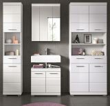 Badmbel Set 4-teilig Shawn in wei Hochglanz Badkombination 200 x 191 cm