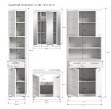 Badmbel Set 4-teilig Shawn in wei Hochglanz Badkombination 200 x 191 cm