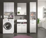 Badmbel Set 4-teilig Shawn in wei Hochglanz Badkombination 190 x 191 cm