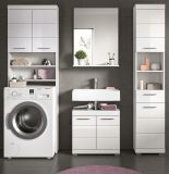 Badmbel Set 4-teilig Shawn in wei Hochglanz Badkombination 190 x 191 cm