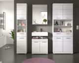 Badmbel Set 4-teilig Shawn in wei Hochglanz Badkombination 200 x 191 cm