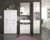 Badmbel Set 4-teilig Shawn in wei Hochglanz Badkombination 200 x 191 cm