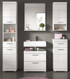 Badmbel Set 5-teilig Shawn in wei Hochglanz Badkombination 164 x 191 cm