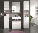 Badmbel Set 5-teilig Shawn in wei Hochglanz Badkombination 164 x 191 cm