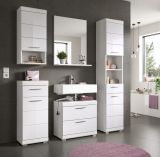 Badmbel Set 5-teilig Shawn in wei Hochglanz Badkombination 164 x 191 cm
