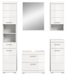 Badmbel Set 5-teilig Shawn in wei Hochglanz Badkombination 164 x 191 cm