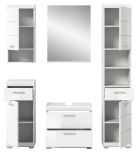 Badmbel Set 5-teilig Shawn in wei Hochglanz Badkombination 164 x 191 cm