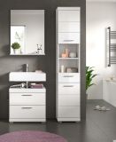 Badmbel Set 3-teilig Shawn in wei Hochglanz Badkombination 112 x 191 cm