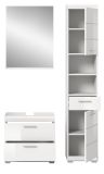Badmbel Set 3-teilig Shawn in wei Hochglanz Badkombination 112 x 191 cm