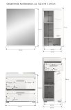 Badmbel Set 4-teilig Shawn in wei Hochglanz Badkombination 112 x 191 cm