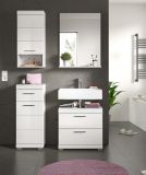 Badmbel Set 4-teilig Shawn in wei Hochglanz Badkombination 112 x 191 cm