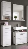 Badmbel Set 4-teilig Shawn in wei Hochglanz Badkombination 112 x 191 cm