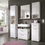 Badmbel Set 2-teilig Shawn in wei Hochglanz Badkombination 60 x 191 cm