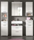 Badmbel Set 5-teilig Shawn in wei Hochglanz Badkombination 164 x 191 cm