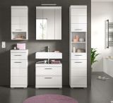 Badmbel Set 5-teilig Shawn in wei Hochglanz Badkombination 164 x 191 cm