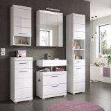 Badmbel Set 5-teilig Shawn in wei Hochglanz Badkombination 164 x 191 cm