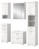 Badmbel Set 5-teilig Shawn in wei Hochglanz Badkombination 164 x 191 cm