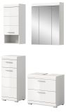 Badmbel Set 4-teilig Shawn in wei Hochglanz Badkombination 112 x 191 cm