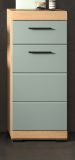 Badezimmer Kommode Shawn in Salbei grn und Artisan Eiche Badschrank 37 x 88 cm