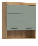 Badezimmer Hngeschrank Shawn in Salbei und Artisan Eiche Badschrank hngend 74 x 79 cm