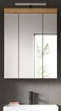 Badezimmer Spiegelschrank Shawn in Artisan Eiche Badschrank 3-trig 60 x 79 cm