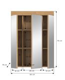 Badezimmer Spiegelschrank Shawn in Artisan Eiche Badschrank 3-trig 60 x 79 cm
