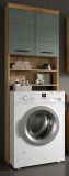Waschmaschinenschrank Shawn in Salbei und Artisan Eiche Waschmaschinen berbau 63 x 191 cm