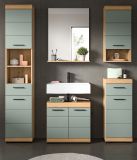 Badmbel Set 5-teilig Shawn in Salbei und Artisan Eiche Badkombination 164 x 191 cm