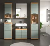 Badmbel Set 5-teilig Shawn in Salbei und Artisan Eiche Badkombination 164 x 191 cm