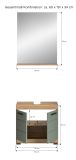 Badmbel Set 2-teilig Shawn in Salbei und Artisan Eiche Badkombination 60 x 191 cm