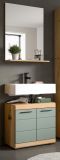 Badmbel Set 2-teilig Shawn in Salbei und Artisan Eiche Badkombination 60 x 191 cm