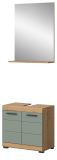 Badmbel Set 2-teilig Shawn in Salbei und Artisan Eiche Badkombination 60 x 191 cm