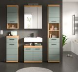 Badmbel Set 5-teilig Shawn in Salbei und Artisan Eiche Badkombination 164 x 191 cm