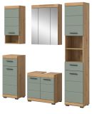 Badmbel Set 5-teilig Shawn in Salbei und Artisan Eiche Badkombination 164 x 191 cm