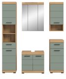 Badmbel Set 5-teilig Shawn in Salbei und Artisan Eiche Badkombination 164 x 191 cm