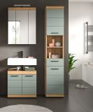 Badmbel Set 3-teilig Shawn in Salbei und Artisan Eiche Badkombination 112 x 191 cm