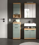 Badmbel Set 4-teilig Shawn in Salbei und Artisan Eiche Badkombination 112 x 191 cm