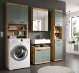 Badmbel Set 4-teilig Shawn in Salbei und Artisan Eiche Badkombination 190 x 191 cm