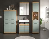 Badmbel Set 4-teilig Shawn in Salbei und Artisan Eiche Badkombination 200 x 191 cm