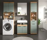 Badmbel Set 4-teilig Shawn in Salbei und Artisan Eiche Badkombination 190 x 191 cm