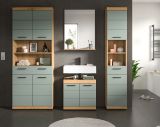 Badmbel Set 4-teilig Shawn in Salbei und Artisan Eiche Badkombination 200 x 191 cm