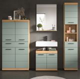 Badmbel Set 4-teilig Shawn in Salbei und Artisan Eiche Badkombination 200 x 191 cm