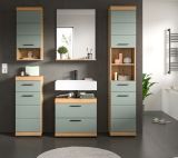 Badmbel Set 5-teilig Shawn in Salbei und Artisan Eiche Badkombination 164 x 191 cm