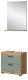 Badmbel Set 2-teilig Shawn in Salbei und Artisan Eiche Badkombination 60 x 191 cm
