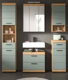 Badmbel Set 5-teilig Shawn in Salbei und Artisan Eiche Badkombination 164 x 191 cm