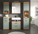 Badmbel Set 5-teilig Shawn in Salbei und Artisan Eiche Badkombination 164 x 191 cm