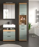 Badmbel Set 3-teilig Shawn in Salbei und Artisan Eiche Badkombination 112 x 191 cm