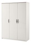 Kleiderschrank Emma in wei Pinie Landhaus Drehtrenschrank 3-trig 138 x 192 cm, Soft-Close