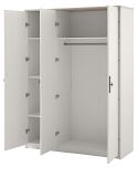 Kleiderschrank Emma in wei Pinie Landhaus Drehtrenschrank 3-trig 138 x 192 cm, Soft-Close